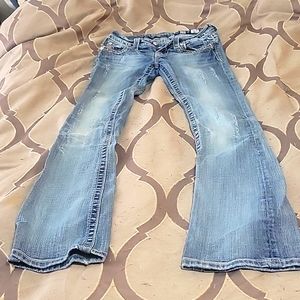 Miss me jeans size 25 with 32 inseam light denim
